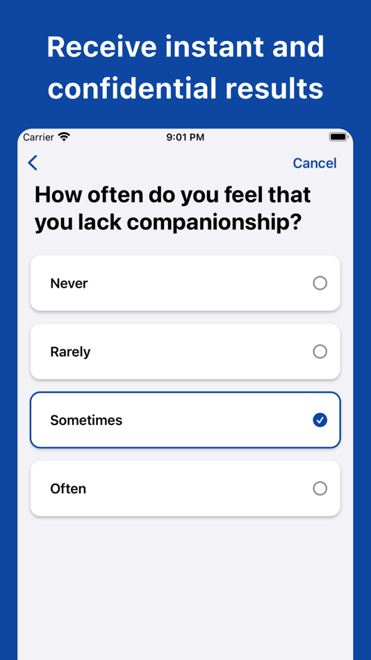 #3. Loneliness Test (iOS) 由: Inquiry Health LLC