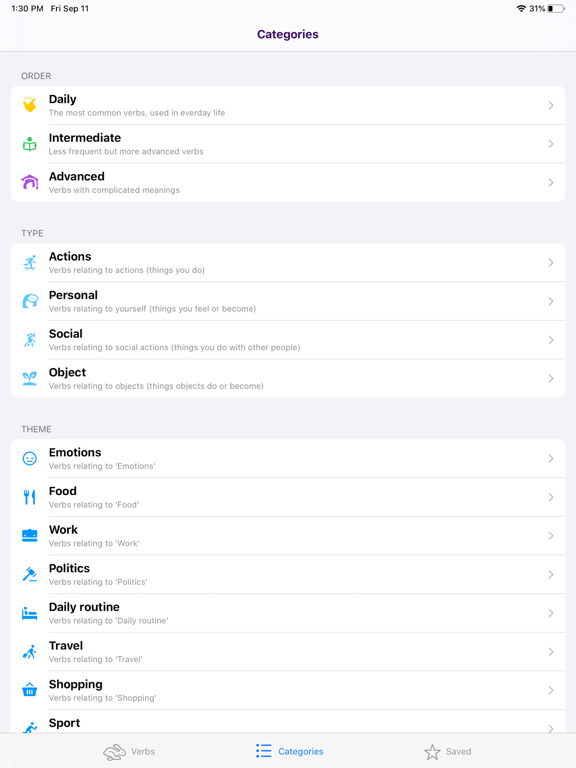 Screenshot #6 pour Levantine Arabic Verbs