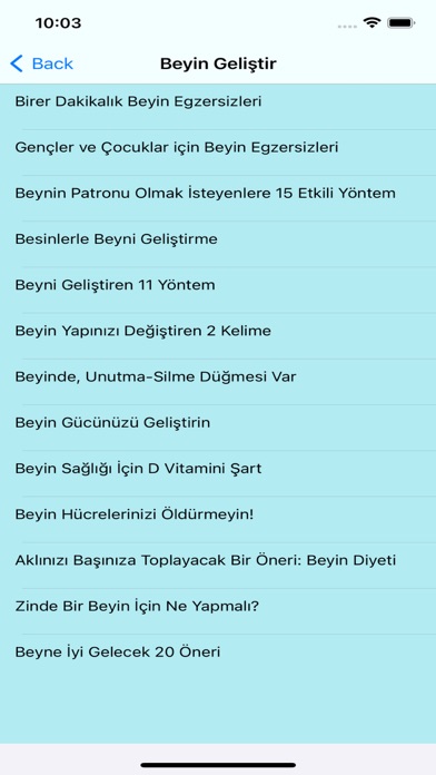 Beyin ve Hafıza Geliştir Screenshot