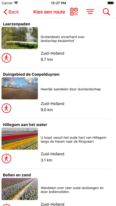 Wandelroutenetwerk Screenshot