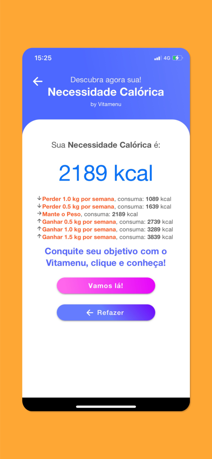 Calorias Diárias and Basal