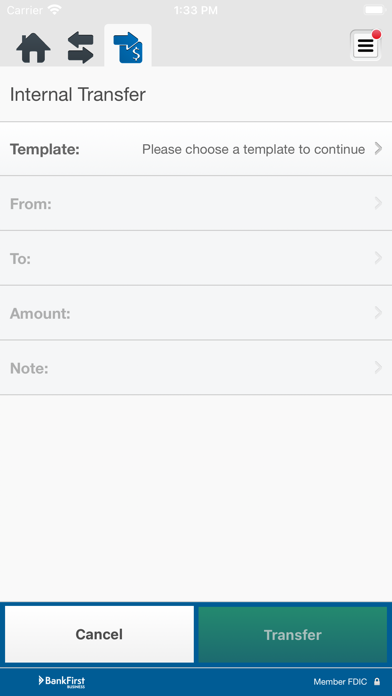 BankFirst Mobile Business Screenshot