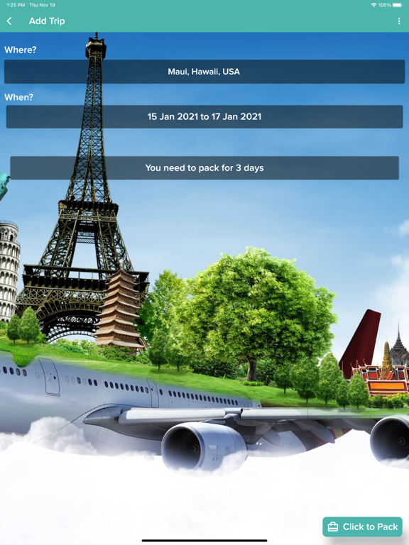 SuitApp iPad screenshot 3 - Travel app