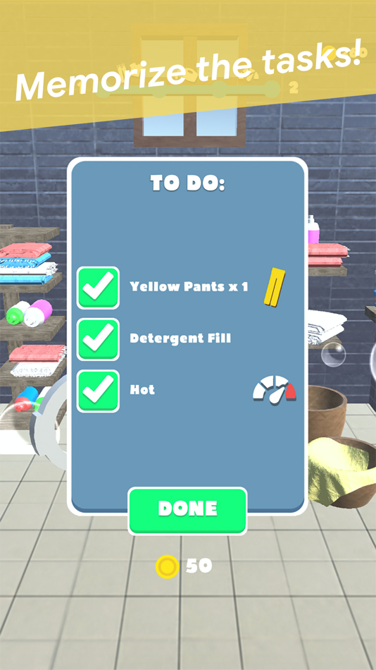 #5. Laundry Day 3D (iOS) By: Buket Zehir