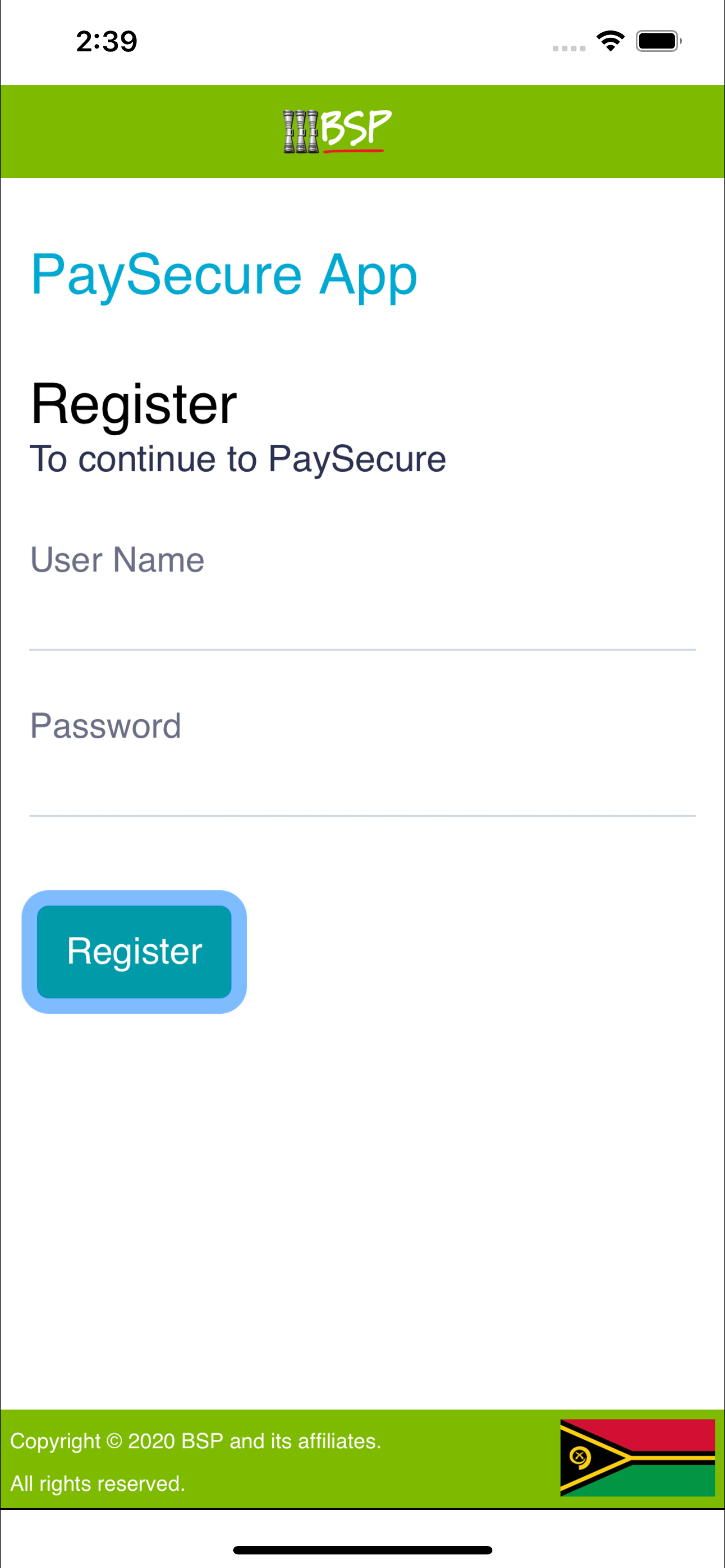BSP Vanuatu PaySecure