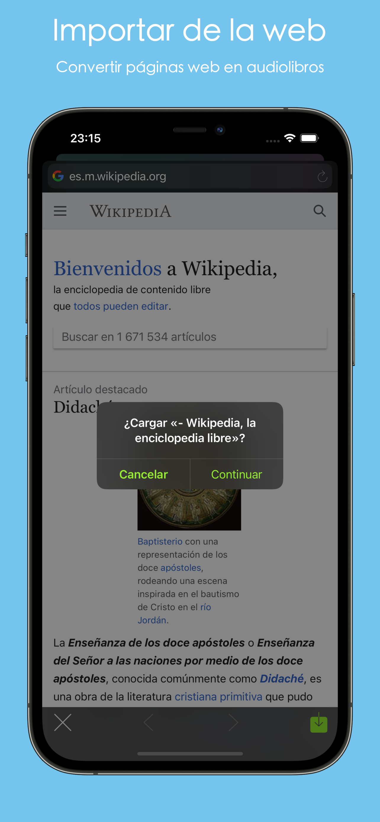 Aloud!, lector de textos a voz