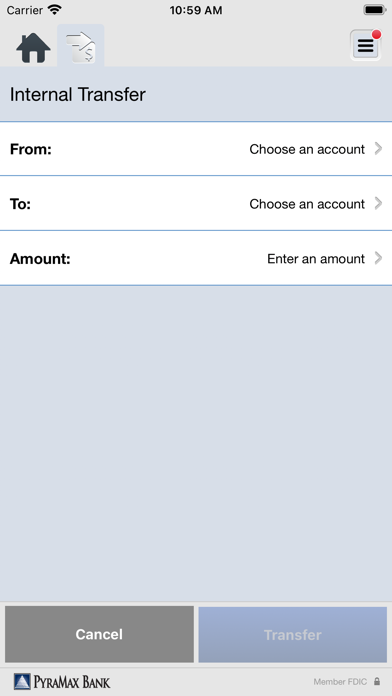 PyraMax Bank Business Banking Screenshot