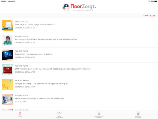 FloorZorgt iPad app afbeelding 1