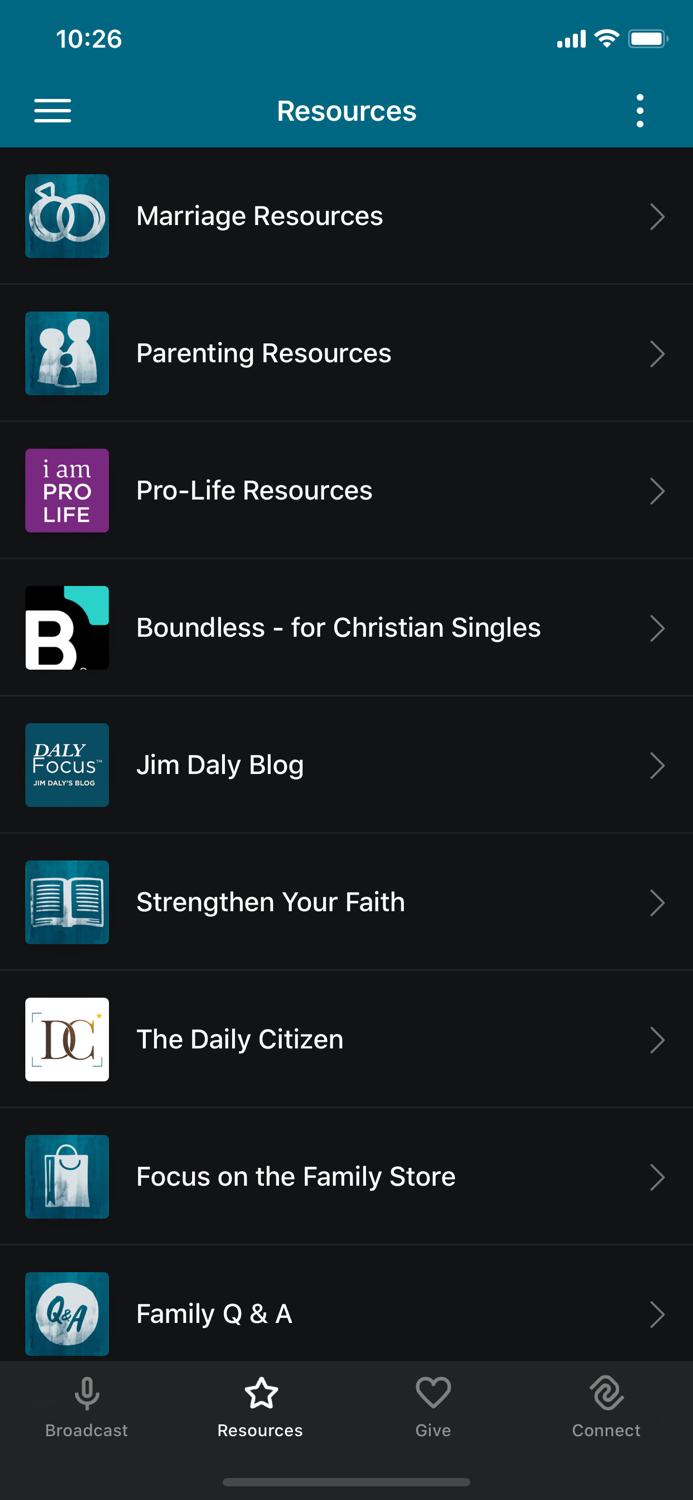 Focus on the Family App