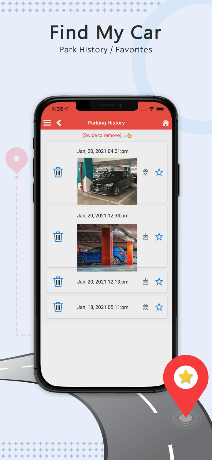 Find my parked Car - Carfinder