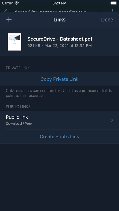 SecureDrive Mobile Screenshot