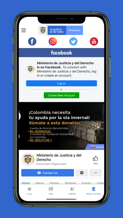 Minjusticia Colombia Screenshot