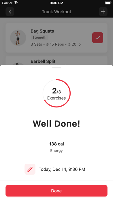 VRTX Fitness Screenshot