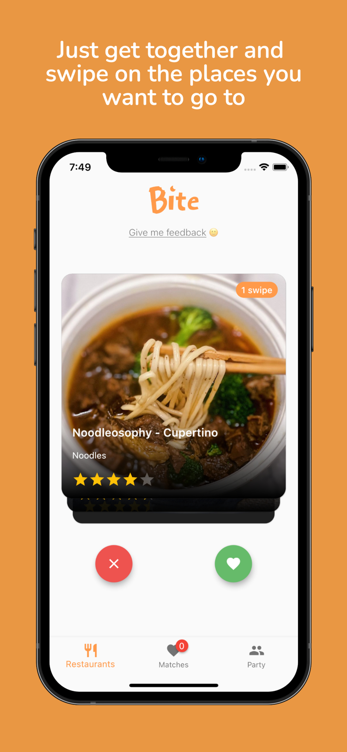 Bite - Pick Where To Eat Fast