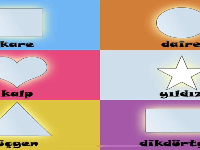 Renkler Şekiller Sayılar