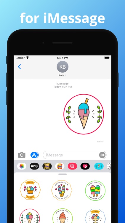 Ice Cream emoji & stickers