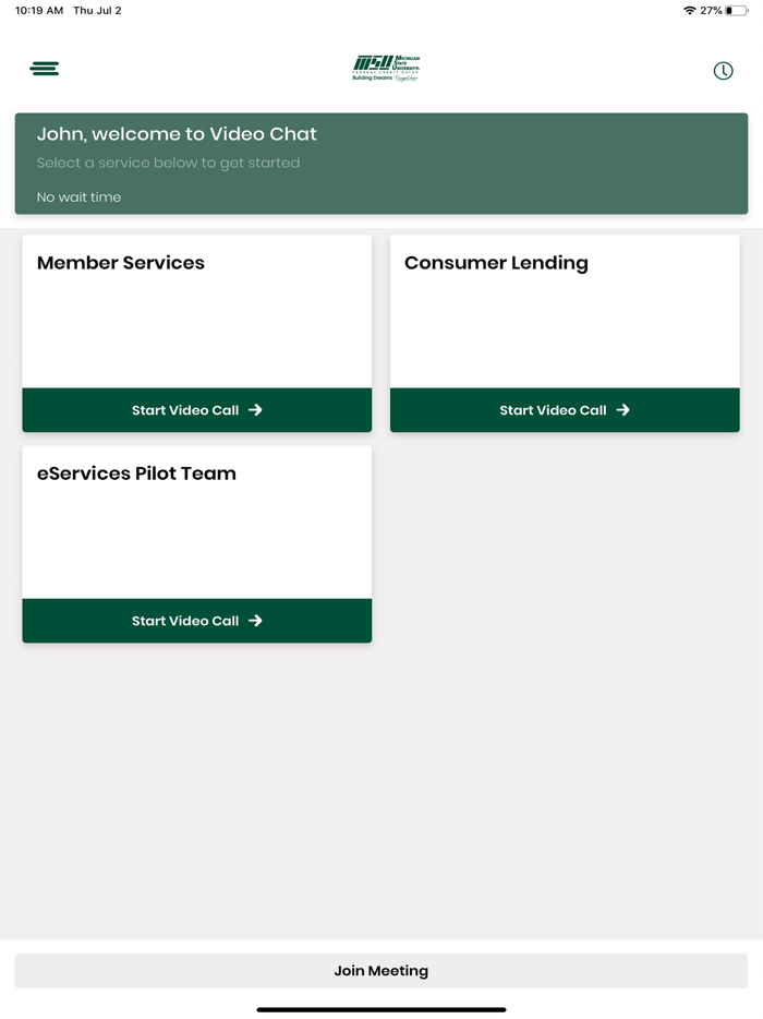 MSUFCU Video Chat