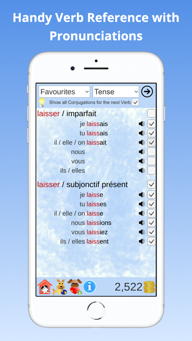 Verb Conjugations French Screenshot