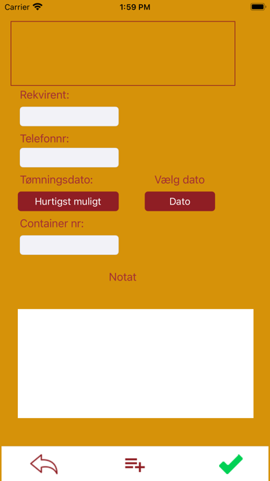 Henry A Bestil tømning Screenshot