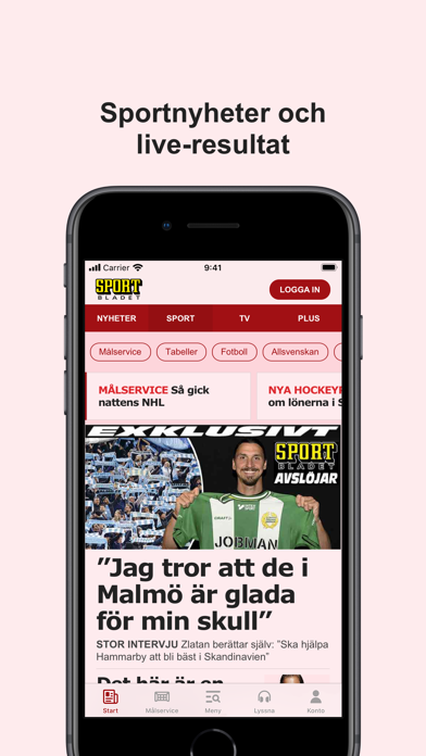 Sportbladet Screenshot