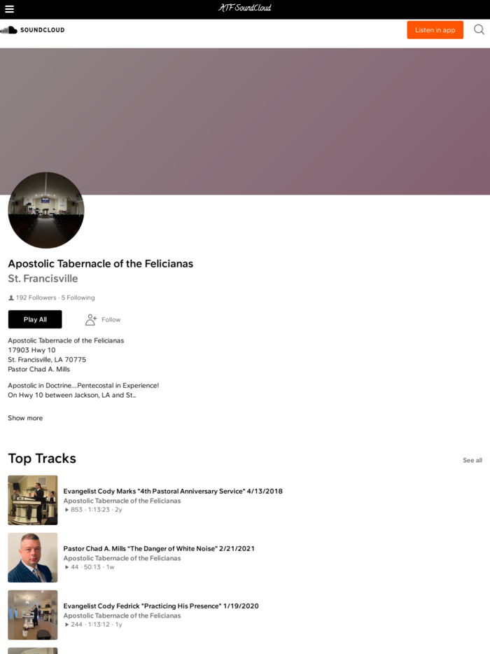 Apostolic Tabernacle  ATF