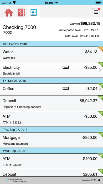 Neighborhood Nat’l Bank Biz Screenshot