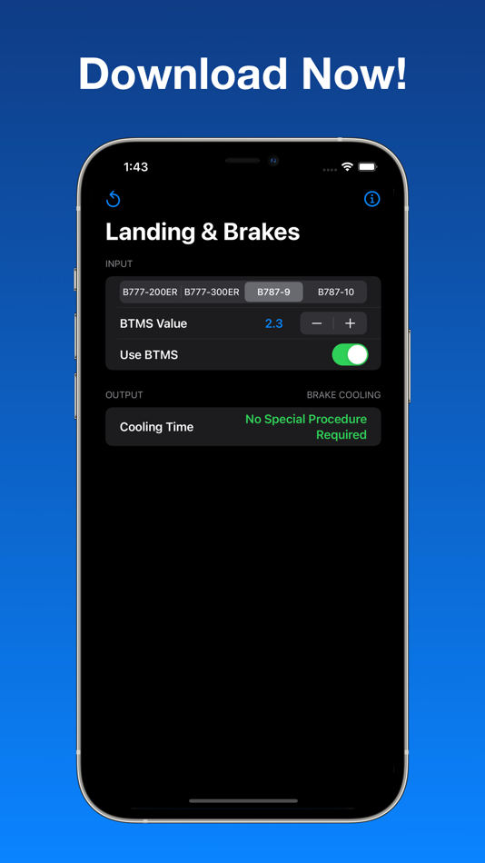#5. B777/787 Landing & Brake Tool (iOS) 由: Maurits Hulshof