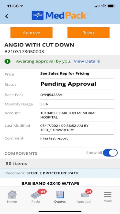 Medline MedPack Screenshot