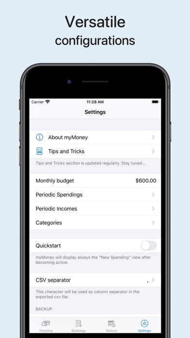 myMoney - Housekeeping book Screenshot