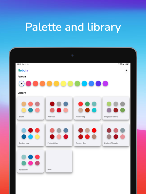 Nebula: Color Picker iPad screenshot 2 - Graphics & Design app