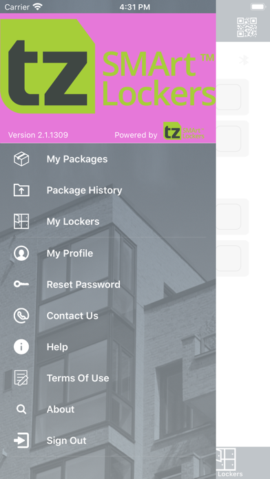 TZ SmartWork Locker App Screenshot
