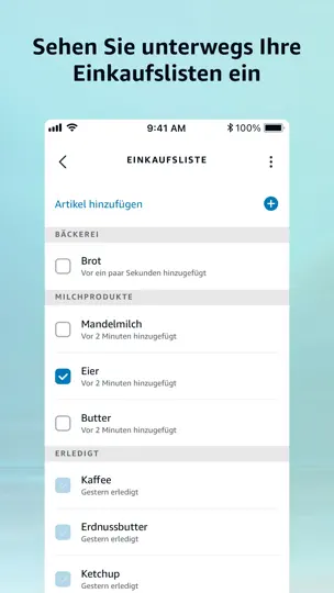 Screenshot von Amazon Alexa auf dem iPhone 7