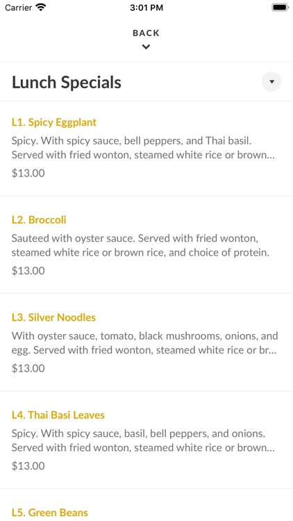 Thai Dishes on Wilshire