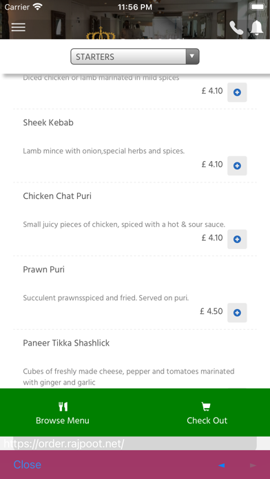 Rajpoot Indian Restaurant Screenshot