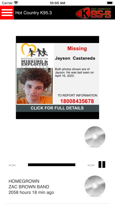 Screenshot #1 pour K95.3 FM Hot Country!