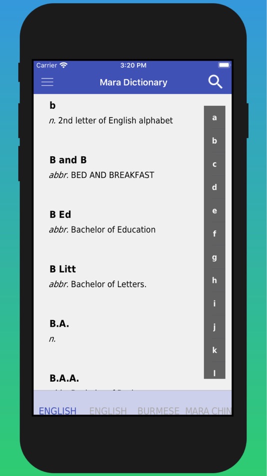 #1. Mara Dictionary (iOS) Podle: MARA EVANGELICAL CHURCH IN INDIANAPOLIS, CORP