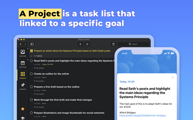 ‎Chaos Control™: GTD Task List Screenshot