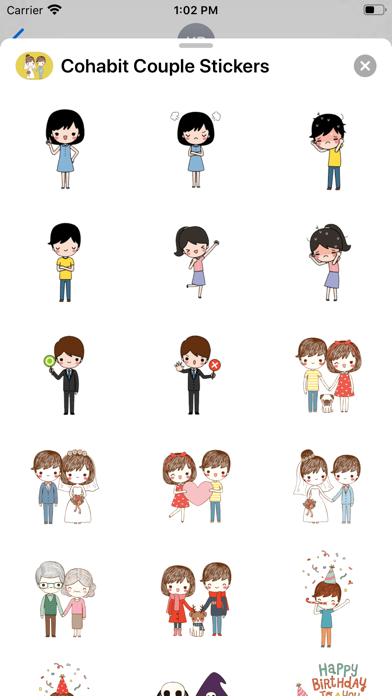 Cohabit Couple Stickers screenshot 3