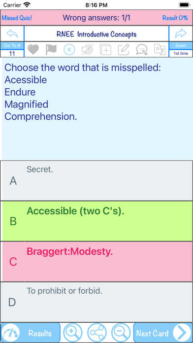 Registered Nurse Entrance Exam Screenshot