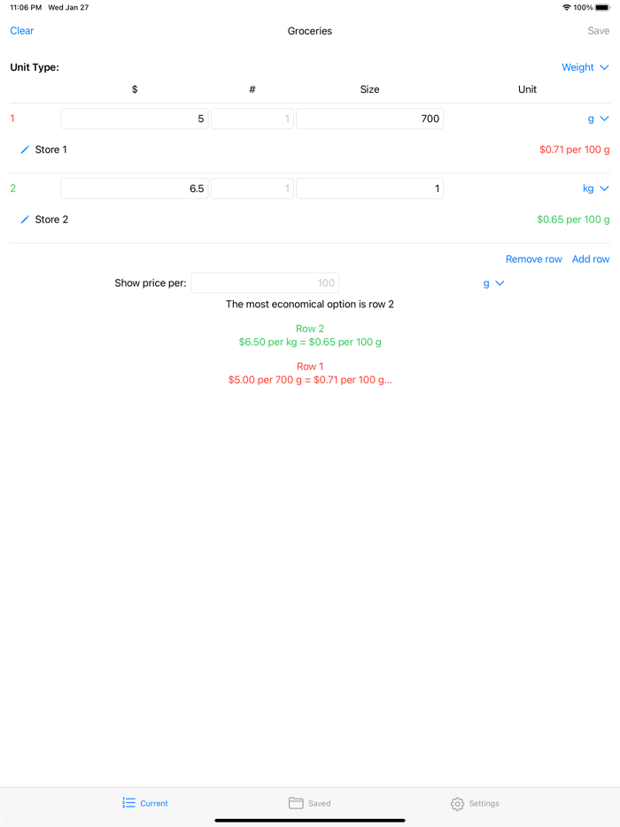 Unit-Price Calculator