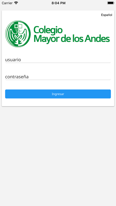 Colegio Mayor de los Andes Screenshot