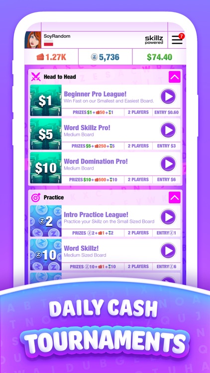 Real Money Word Search Skillz screenshot-3