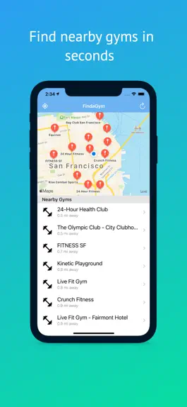 Game screenshot FindaGym - Find Nearby Gyms mod apk