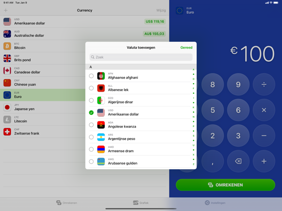 Currency iPad app afbeelding 3