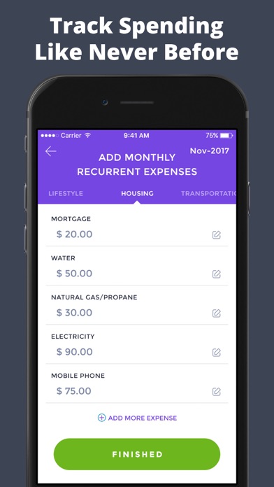 Budget Finance Tracker - 毎日の予算のスクリーンショット5 Budget Finance Tracker - 毎日の予算のスクリーンショット5