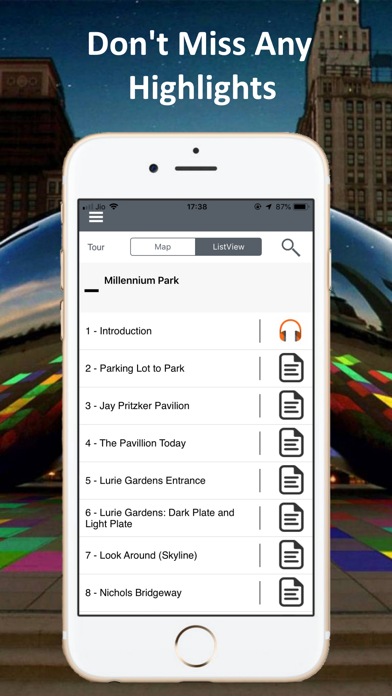 Millennium Park GPS Tour Guide Screenshot