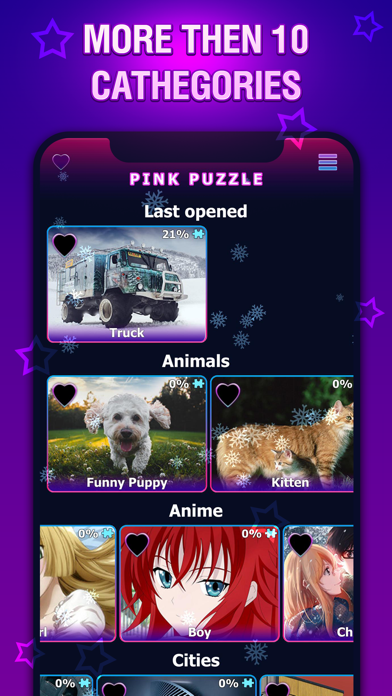 Pink Jigsaw Puzzles Screenshot