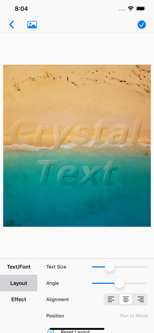 ‎Crystal Text Screenshot