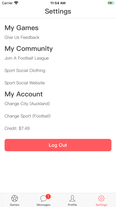 SportSocial Screenshot