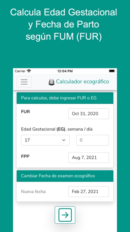 Calculador Ecográfico